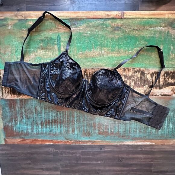 Victoria’s Secret 34C Bra Very Sexy Balconet Sparkle Sequin Unlined Underwire - Picture 1 of 7